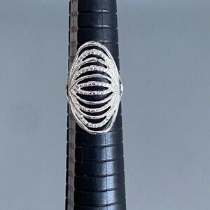 Handmade 925 Silver Filigree Oval Statement Ring SZ 7​